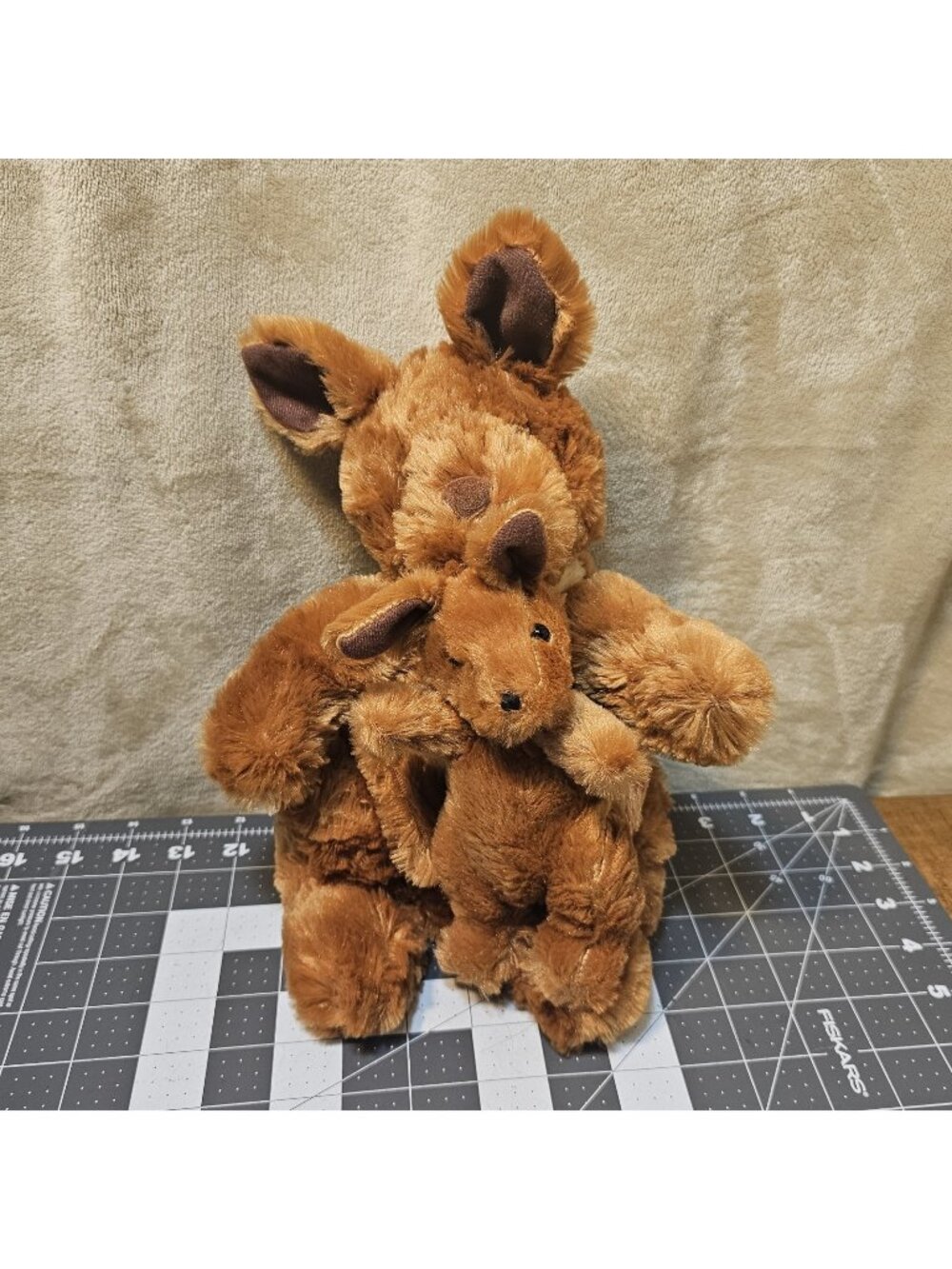 Plush Kohl’s Cares Brown Kangaroo Mama With Baby Joey 11” Stuffed Animal